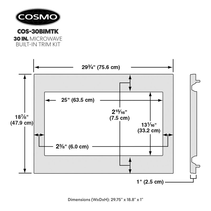 Cosmo Microwave Trim Kit & Reviews Wayfair